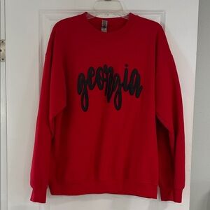 Georgia Bulldogs Red Crewneck Sweatshirt